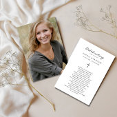 Photo de la carte de prière funéraire pour la célé