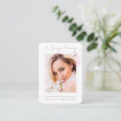 Photo de la carte Memorial flush Pink Watercolor (Debout devant)