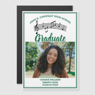 Photo de la chorale verte Magnet de graduation de 