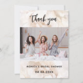 Photo de la douche nuptiale carte de remerciements (Devant)