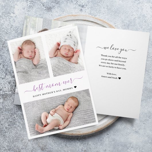 Photo de la Fête des Mères moderne Collage Carte p