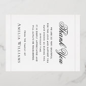 Photo de la frontière de Foil carte de remerciemen (Verso)