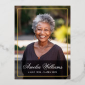 Photo de la frontière de Foil carte de remerciemen (Recto)