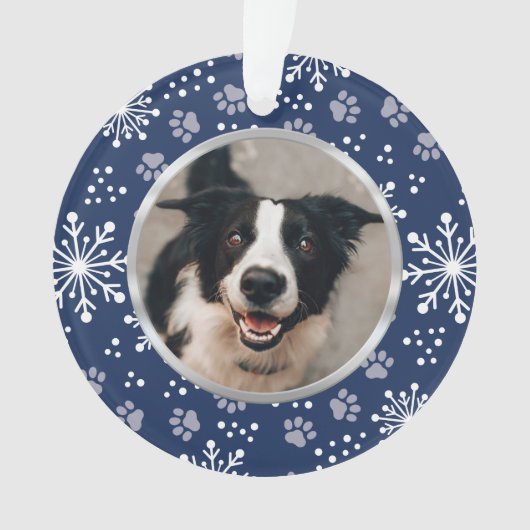 Photo de la marine Snowflake Paw Motif Pet (devant)