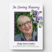 Photo de la plaque commémorative Aquarelle Violets (Devant)