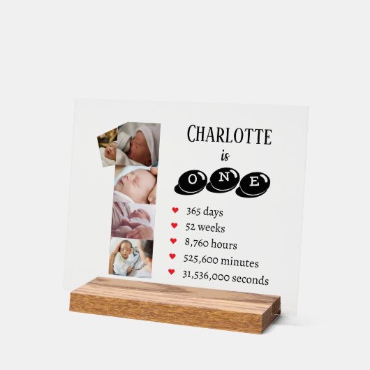 Photo de la première année du bébé Collage Numéro  (Angle)