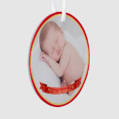 Photo de la première bannière rouge de Noël du béb (devant)