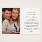 Photo de la prière des Fiançailles catholiques (Devant & derrière)