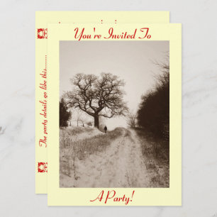 photo de la scène des neiges invitation de noël