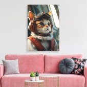 photo de la toile du chat (Insitu(Salon))