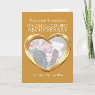 Photo de l'anniversaire de mariage d'or carte du m