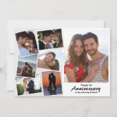 Photo de l'anniversaire du mariage | Carte de coll (Devant)