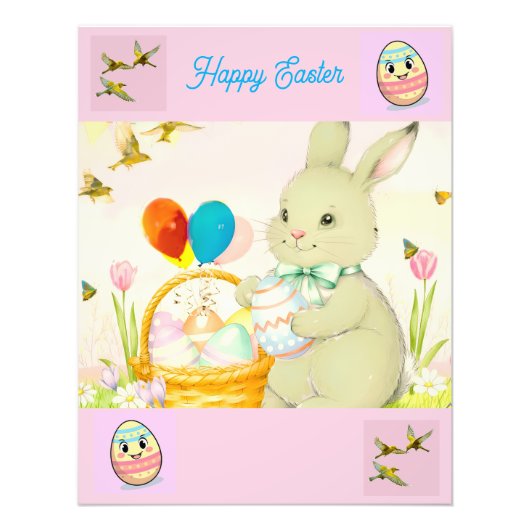 Photo de lapin de Pâques heureux (Devant)
