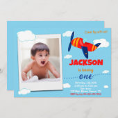 Photo de l'avion invitation à l'anniversaire de l' (Devant / Derrière)