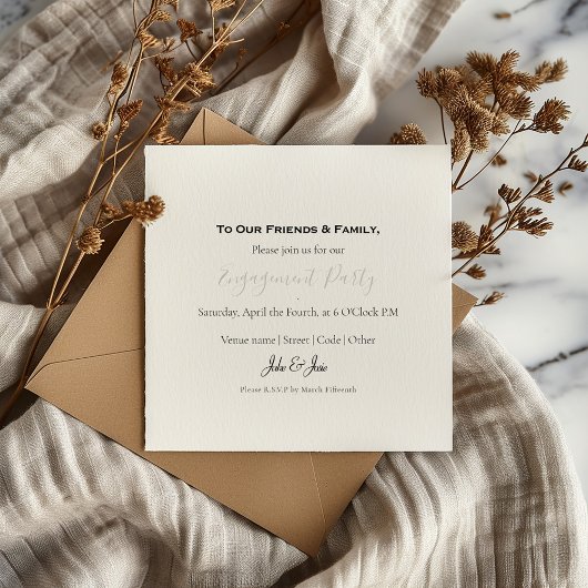 Photo de l'écriture d'or engagé faire-part