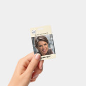 Photo de l'employé ID Code QR Badge Logo Crème (Manuel / portable)