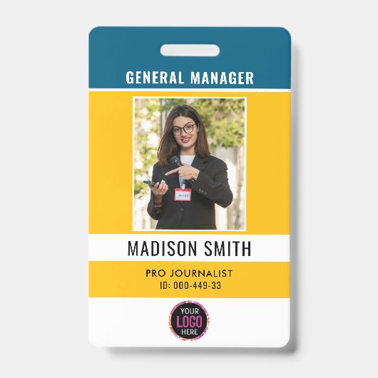 Photo de l'employé Logo ou badge de sécurité QR CO (Avant)