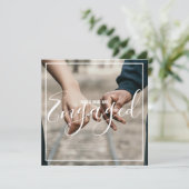 Photo de l'histoire d'amour engagé carte de parti (Debout devant)