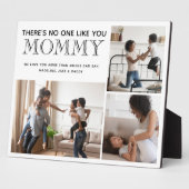 Photo de maman 3 Collage Noms des enfants Plaque (Côté)