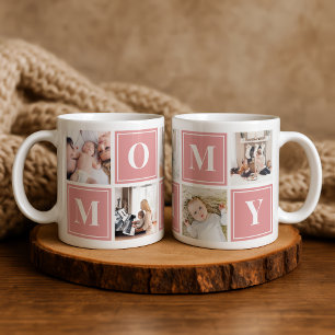 Photo de maman Collage personnalisé Géant Café Mug