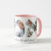 Photo de maman hébraïque Collage Script Mug (Devant droit)