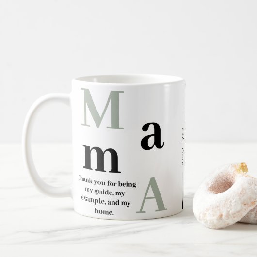 Photo de maman personnalisée et Mug de texte (Avec donut)