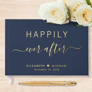 Photo de mariage bleu marine Happily Ever After