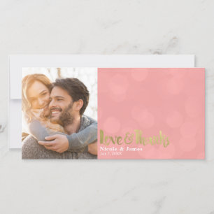 Photo de mariage Corail Or Amour & Merci Merci
