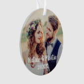 Photo de mariage de mariés avec écriture moderne (devant)