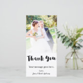 Photo de mariage image merci noir épais (Debout devant)