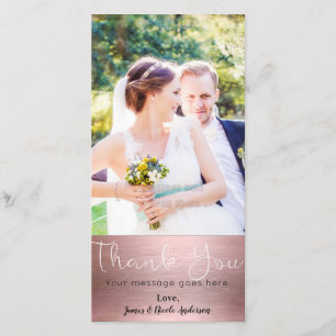 Photo de mariage image rose gold brillant merci