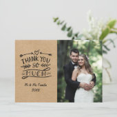 Photo de mariage Merci beaucoup Rustique Kraft Boh (Debout devant)