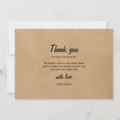 Photo de mariage Merci beaucoup Rustique Kraft Boh (Dos)