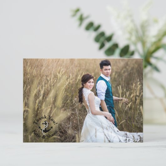 Photo de mariage Merci Double Face Nautilus (Debout devant)