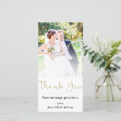 Photo de mariage Merci Mince Faux Or Feuille (Debout devant)