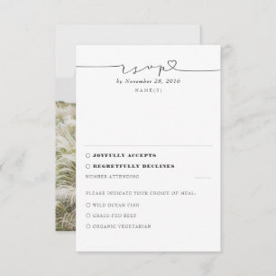 Photo de mariage minimal moderne blanc RSVP
