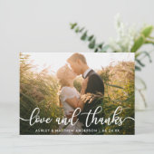 Photo de mariage remerciements | Amour et Merci (Debout devant)