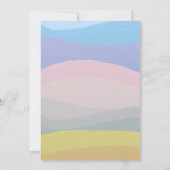 Photo de mariage sur la plage Invitation d'aquarel (Dos)