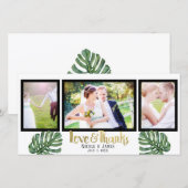 Photo de mariage tropical Amour & Merci (Devant / Derrière)