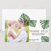 Photo de mariage tropical Safari Jungle Merci (Devant / Derrière)