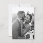 Photo de mariage vert et blanc pour save the date (Dos)