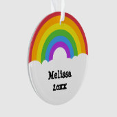 Photo de message personnalisé Arc en ciel et nuage (devant)