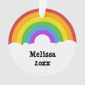 Photo de message personnalisé Arc en ciel et nuage (devant)