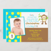 Photo de Mod Monkey Invitation à la fête d'anniver (Devant / Derrière)