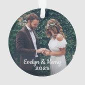 Photo de monogramme de mariage à l'écriture blanch (dos)