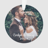 Photo de monogramme de mariage à l'écriture blanch (devant)