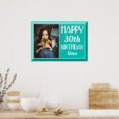 Photo de naissance Art Déco biseauté sarcelle (Cuisine)