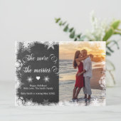 Photo de neige Cartes de Faire-part de grossesse d (Debout devant)