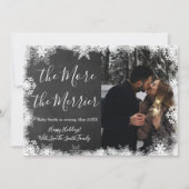 Photo de neige Cartes de Faire-part de grossesse d (Devant)