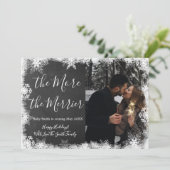 Photo de neige Cartes de Faire-part de grossesse d (Debout devant)